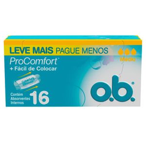 Absorvente Interno ProConfort O.B com 16 unidades