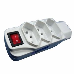 Adaptador Universal 4 Tomadas 2 Pinos + Terra DNI