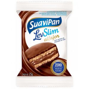 Alfajor com Recheio de Chocolate ao Leite Sem Adição de Açúcar Suavipan 25g