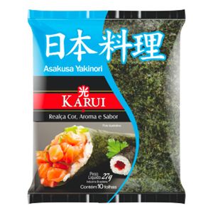 Alga Nori Karui com 10 Folhas 27g