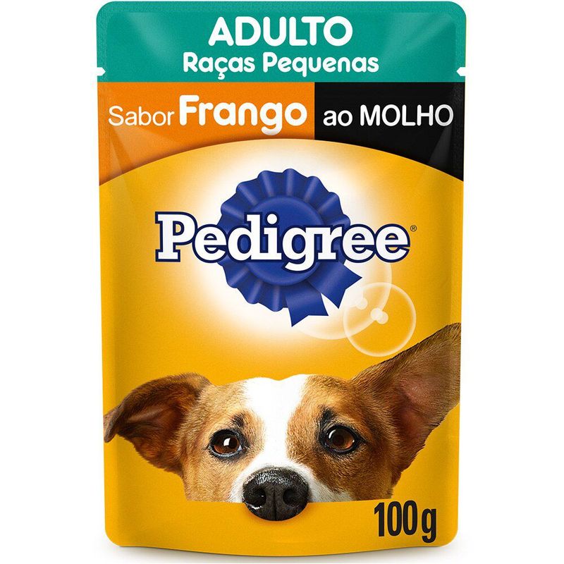 Alimento-Para-Caes-Adultos-Racas-Pequenas-Frango-ao-Molho-Pedigree-Sache-100g