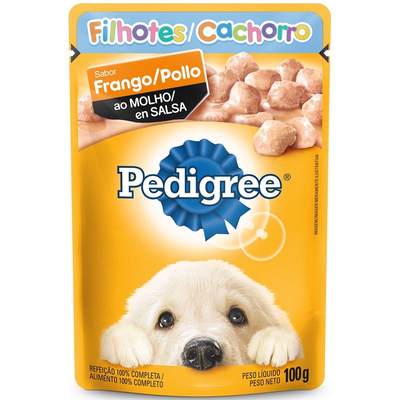 Alimento-Para-Caes-Filhotes-Sabor-Frango-ao-Molho-Pedigree-Sache-100g