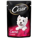Alimento-Para-Caes-Sabor-Carne-Assada-Cesar-Sache-85g