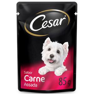 Alimento para Cães Sabor Carne Assada Cesar Sachê 85g