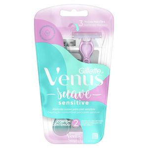 Aparelho de Depilar Venus Suave Sensitive Gillette 2 Unidades