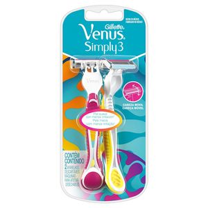 Aparelho de Depilação Feminino Recarregável Venus Gillette com 2 Unidades