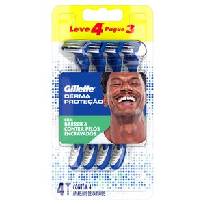 Aparelho de Barbear Derma Proteção Gillette Leve 4 Pague 3
