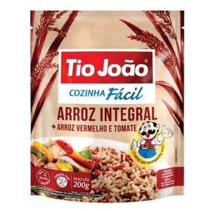 Arroz Integral e Arroz Vermelho com Tomate Tio João 200g