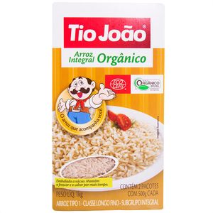 Arroz Integral Orgânico Tio João Pacote 1kg