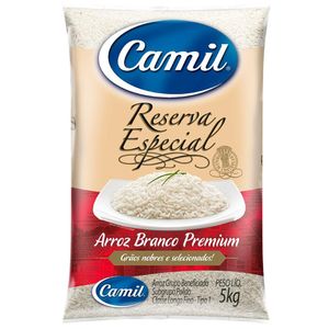 Arroz Polido Longo e Fino T1 Rerseva Especial Camil 5kg
