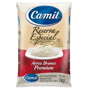 Arroz Polido Longo e Fino Tipo 1 Reserva Especial Camil 1 kg
