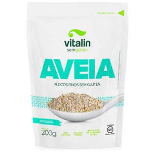 Aveia em Flocos Finos Sem Glúten Vitalin 200g