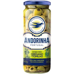 Azeitona Verde sem Caroço Orégano com Tomilho Andorinha 340g