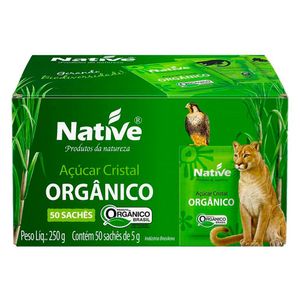 Açúcar Cristal Orgânico Native 250g com 50 Sachês