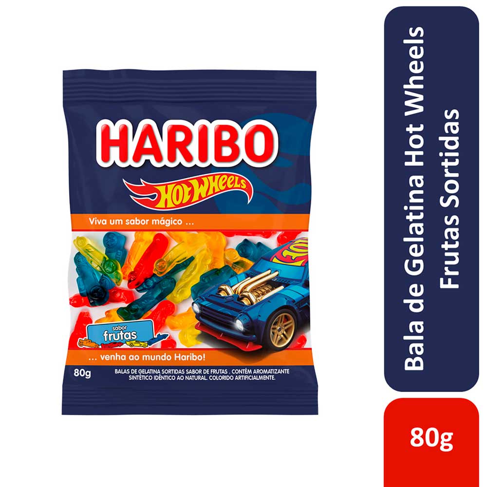 Bala de Gelatina Frutas Hot Wheels Haribo 80g  Mambo Supermercado São  Paulo - Mambo Supermercado São Paulo