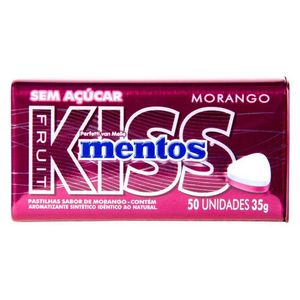 Bala de Morango Kiss Mentos 35g