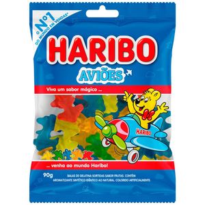 Balas de Gelatina Aviões Haribo 90g