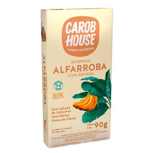 Barrinha Alfarroba Com Banana Carob House 3 Unidades 90g