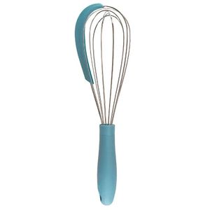 Batedor de Ovos com Raspador de Silicone Azul Oikos