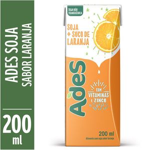 Bebida de Soja sabor Laranja Ades 200ml