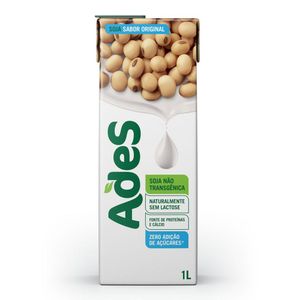Bebida de Soja Zero sabor Original Ades 1 Litro