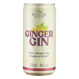 Bebida Mista Alcoólica Gaseificada Gin + Ginger Ale Easy Booze 269ml