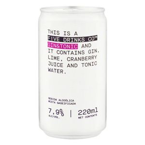 Bebida Mista Gin Tônica Five Drinks 220ml