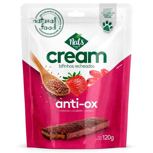 Bifinho Recheado Cream Anti-ox com Morango, GojiBerry e Linhaça Nats 120g