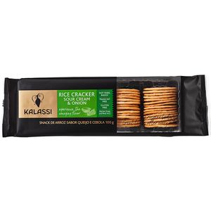 Biscoito de Arroz Sabor Sour Cream e Cebola Kalassi 100g