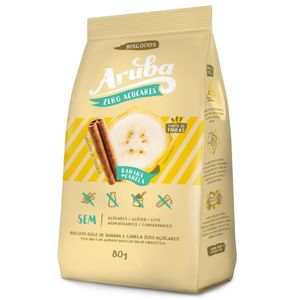 Biscoito de Banana e Canela Sem Açúcar Aruba 80g