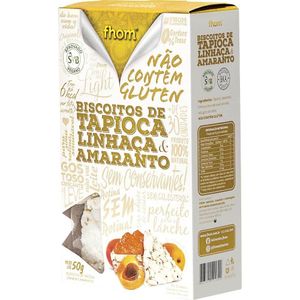 Biscoito de Tapioca Linhaça e Amaranto Vegano Fhom 50g
