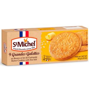 Biscoito Francês Grande Galettes com Sal Marinho St. Michel 150g
