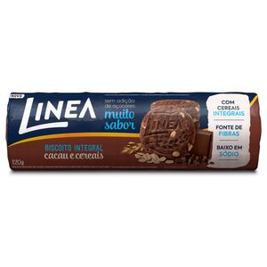 Biscoito Integral Cacau e Cereais Sem Adição de Açúcar Linea 120g