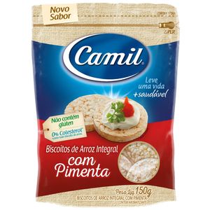 Biscoito Mini Arroz Integral com Pimenta Camil 150g