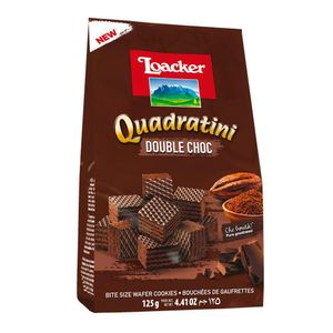 Biscoito Quadratini Duplo Chocolate Loacker 125g