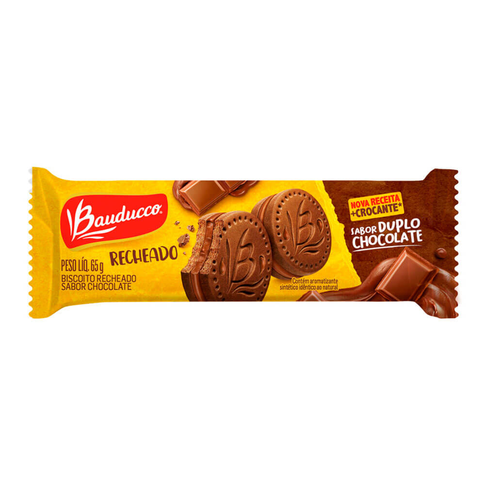 Biscoito Recheado Bauducco Duplo Chocolate 140g