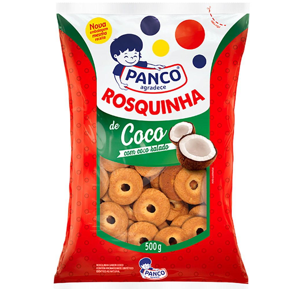 Biscoito Rosquinha de Coco Panco 500g  Mambo Supermercado São Paulo -  Mambo Supermercado São Paulo