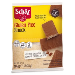 Biscoito Wafer Cobertura de Chocolate Sem Glúten Schar 105g