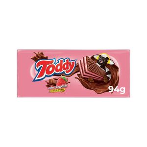 Biscoito Wafer Chocolate Com Morango Toddy 94g