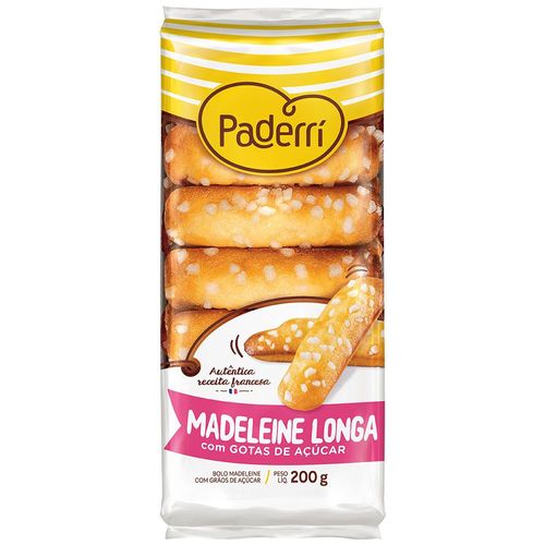 Bolo Madeleine Longa com Gotas de Açúcar Paderrí 200g