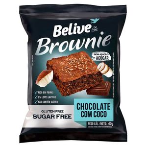 Brownie Chocolate e Coco Sem Adição de Açúcar Belive 40g
