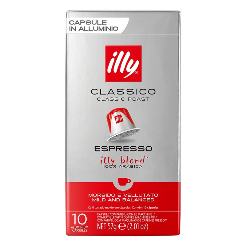 Cafe-em-Capsula-Torrado-E-Moido-Classico-Espresso-Illy-Caixa-57g-10-Unidades
