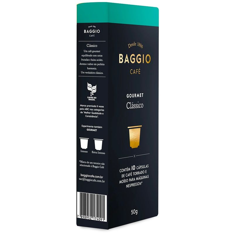 Cafe-Torrado-E-Moido-Gourmet-Classico-Baggio-10-Capsulas-50g