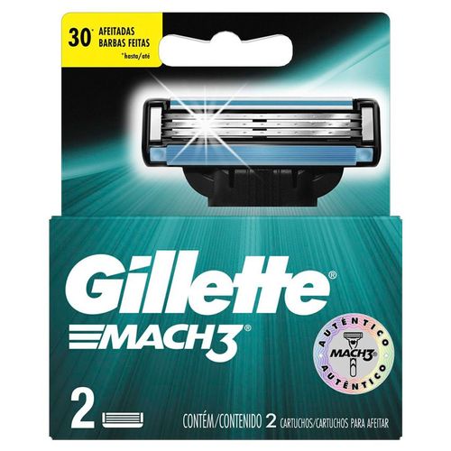 Carga Gillette Mach3 com 2 unidades