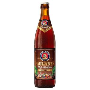 Cerveja Alemã Paulaner Hefeweissbier Dunkel Garrafa 500ml