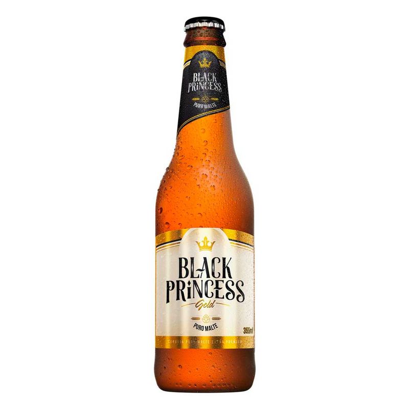 Cerveja-American-Lager-Puro-Malte-Gold-Black-Princess-Garrafa-355ml