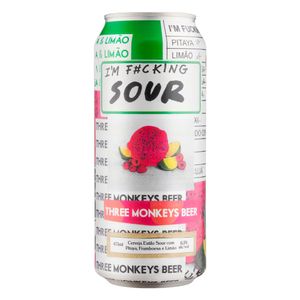 Cerveja Im F#cking Sour sabor Pitaya e Limão Three Monkeys 473ml
