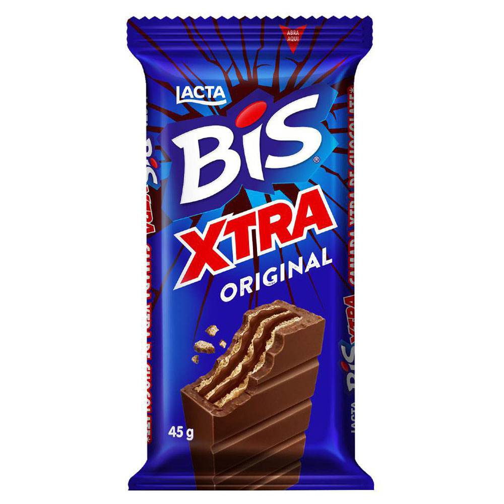 Chocolate Bis Xtra ao Leite Lacta 45g  Mambo Supermercado São Paulo -  Mambo Supermercado São Paulo