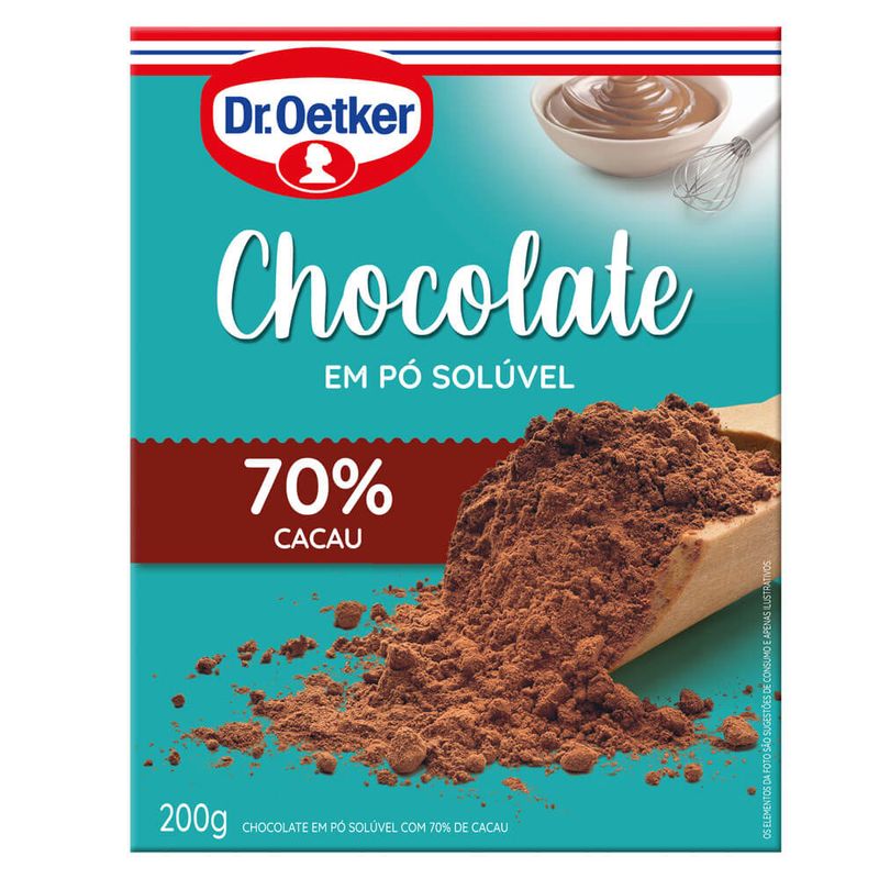 Chocolate em Pó 70% Cacau Dr. Oetker 200g | Mambo Supermercado São Paulo