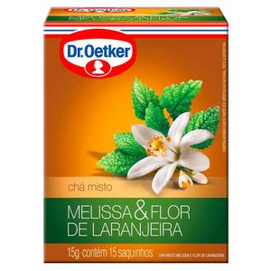 Chá de Melissa com Flor de Laranjeiras Dr. Oetker 15g com 15 unidades
